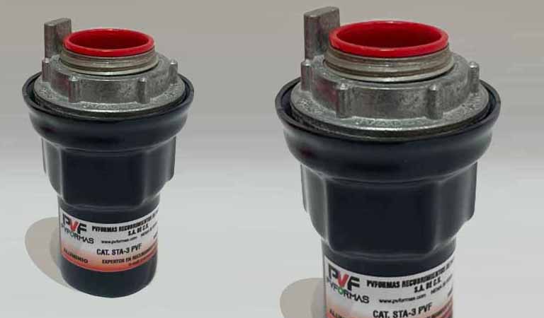 Conector MYERS recubierto de PVC para tubería conduit PVFORMAS